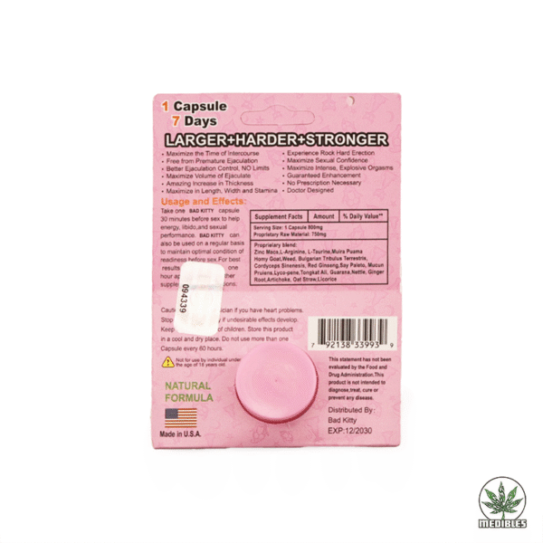 Bad Kitty Sensual Enhancement Pill