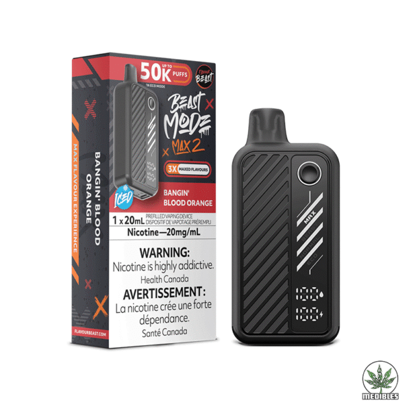 Flavour Beast Max 2 50k Nicotine Vape Bangin Blood Orange Box