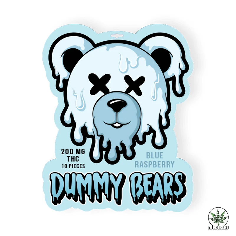 Dummy Bears THC Gummies Blue Raspberry 200mg