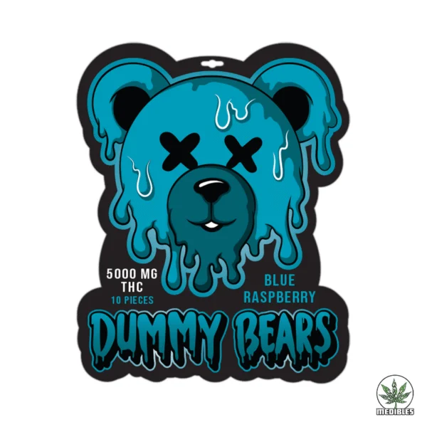 Dummy Bears THC Gummies Blue Raspberry 5000mg
