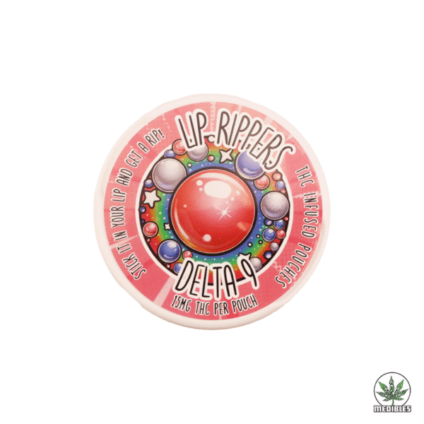Lip Rippers Delta-9 THC Pouches Bubble Gum
