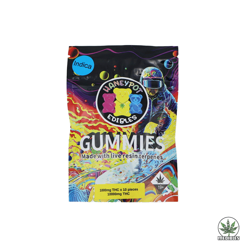 Haneypot Edibles Live Resin Terpene Gummies 10,000mg Indica