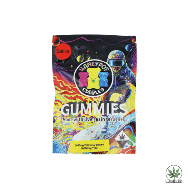 Haneypot Edibles Live Resin Terpene Gummies 10,000mg Sativa