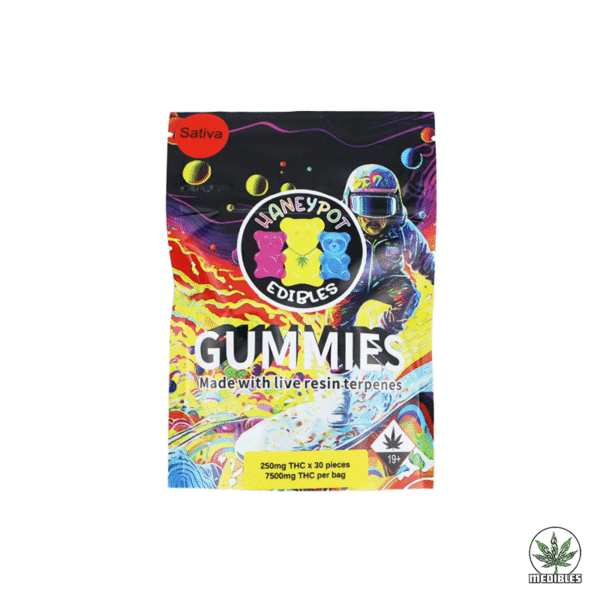 Haneypot Edibles Live Resin Terpene Gummies 7500mg sativa