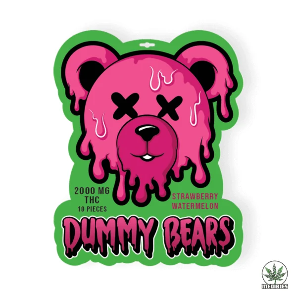 Dummy Bears THC Gummies Strawberry Watermelon 2000mg