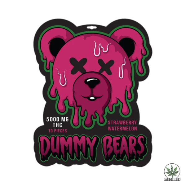 Dummy Bears THC Gummies Strawberry Watermelon 5000mg