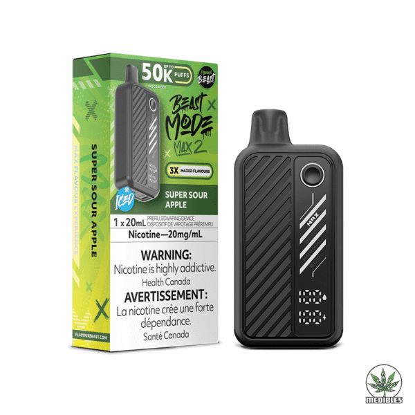 Flavour Beast Max 2 50k Nicotine Vape Super Sour Apple Box