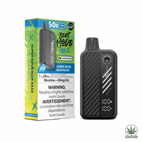 Flavour Beast Max 2 50k Nicotine Vape Super Sour Blue Razz Box