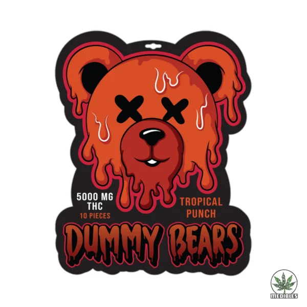 Dummy Bears THC Gummies Tropical Punch 5000mg
