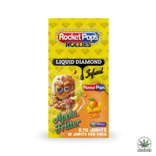 Rocket Pop Liquid Diamond Infused Joint Pack Apple Fritter Mango Twist