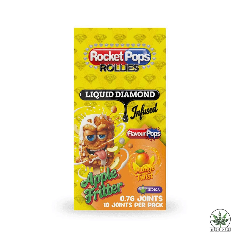 Rocket Pop Liquid Diamond Infused Joint Pack Apple Fritter Mango Twist