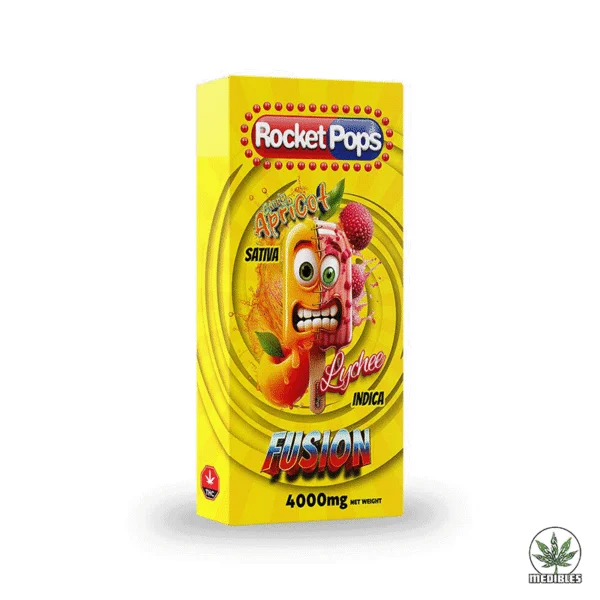 Rocket Pop Fusion 3-in-1 4g THC Vape Apricot Lychee
