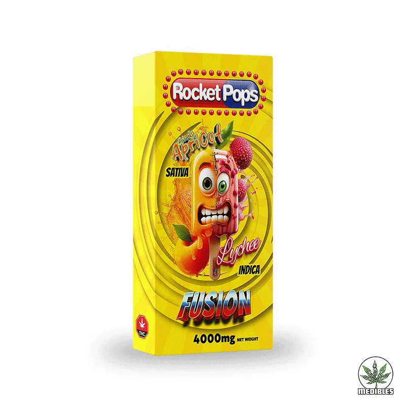 Rocket Pop Fusion 3-in-1 4g THC Vape Apricot Lychee