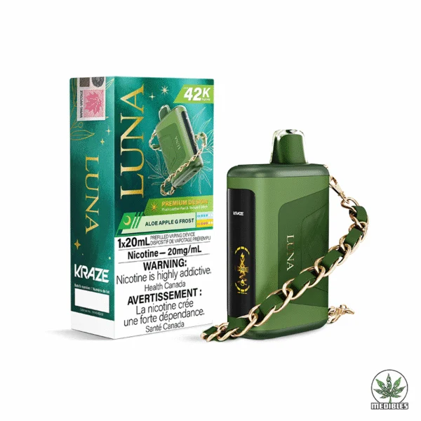 Kraze Luna 42k Disposable Vape Box Aloe Apple G Frost