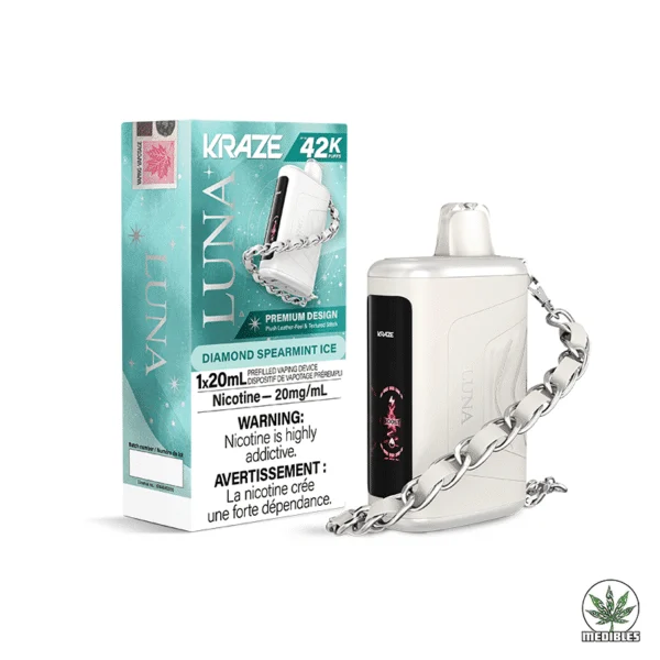 Kraze Luna 42k Disposable Vape Box Diamond Spearmint Ice