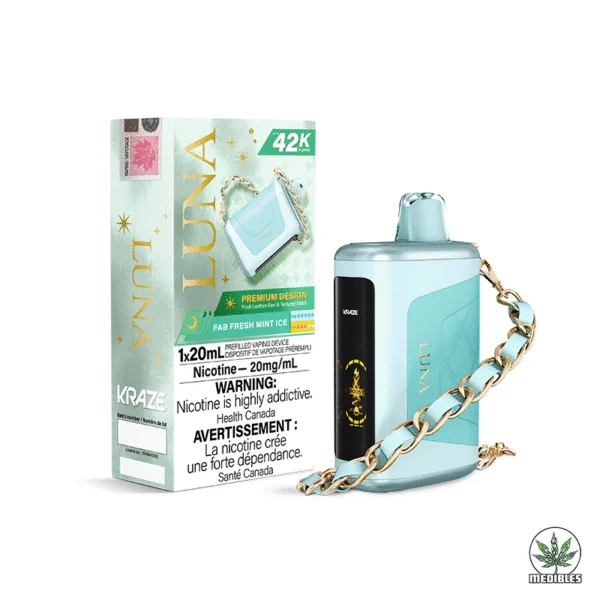 Kraze Luna 42k Disposable Vape Box Fab Fresh Mint Ice