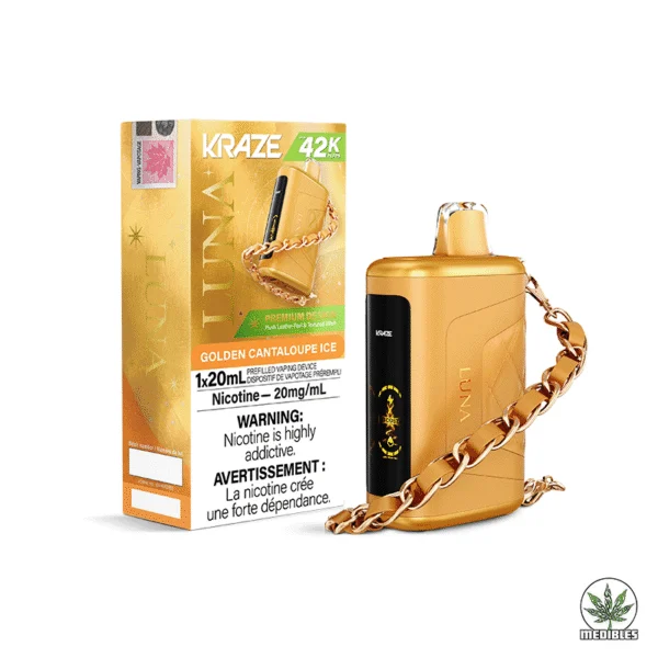 Kraze Luna 42k Disposable Vape Golden Cantaloupe Ice