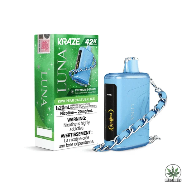 Kraze Luna 42k Disposable Vape Box Kiwi Pear Cactus G Ice