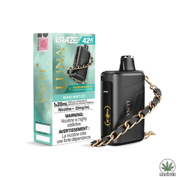 Kraze Luna 42k Disposable Vape Box Miami Mint Ice