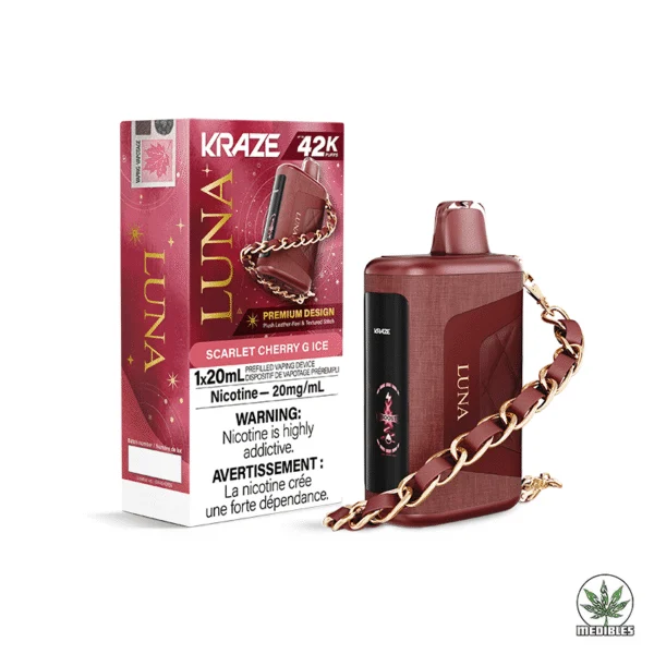 Kraze Luna 42k Disposable Vape Box Scarlet Cherry G Ice