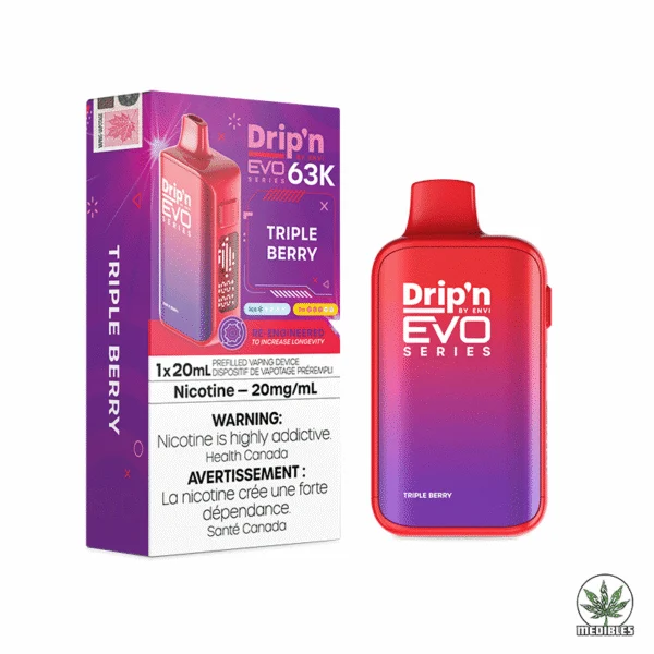 Drip'N EVO 63K Disposable Vape Box Triple Berry