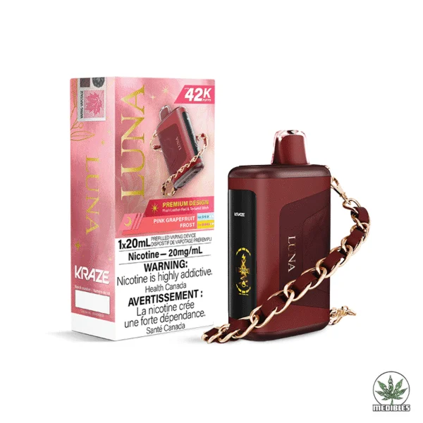 Kraze Luna 42k Disposable Vape Box Pink Grapefruit Frost