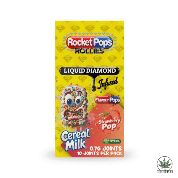 Rocket Pop Liquid Diamond Infused Joint Pack Cereal Milk Strawberry Pop