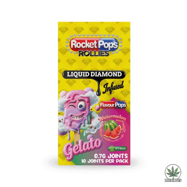 Rocket Pop Liquid Diamond Infused Joint Pack Gelato Watermelon