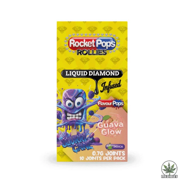 Rocket Pop Liquid Diamond Infused Joint Pack Slurricane Guava Glow