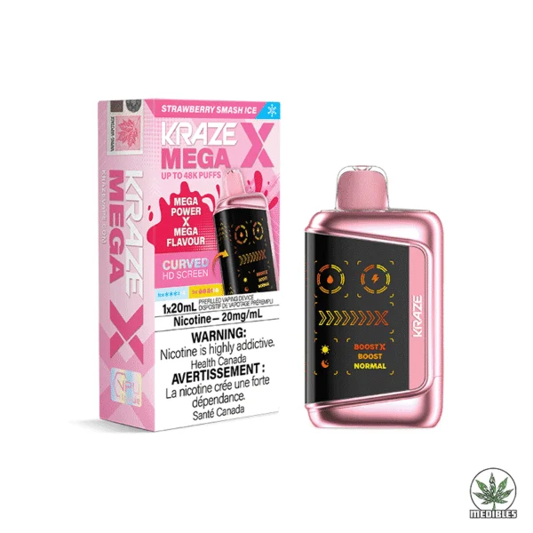 Kraze Mega X 48K Disposable Vape Box Strawberry Smash Ice